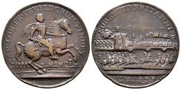 GRAN BRETAÑA. Medalla Receptiva De Praga. 26 Noviembre 1744. A/ Estatua Ecuestre De Carlos De Lorena A Derecha. CAR:LOR: - Sonstige & Ohne Zuordnung