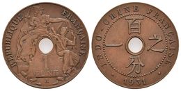 INDOCHINA FRANCESA. 1 Céntimo. 1931. Paris A. Km#12,1. Ae. 4,90g. MBC-. - Andere & Zonder Classificatie