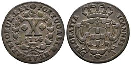 PORTUGAL. Joao V. 10 Reis. 1734 D. Gomes 34.12. Ae. 12,07g. MBC+. - Other & Unclassified