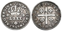 PORTUGAL. María I. Tostao-80 Reis. (1786-1799). Gomes 12.02. Ar. 2,89g. MBC. - Other & Unclassified