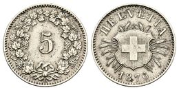 SUIZA. 5 Rappen. 1876. Berna B. Km#5. Ve. 1,66g. MBC+. Escasa. - Otros & Sin Clasificación