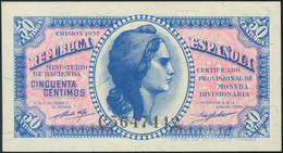 50 Céntimos. 18 De Enero De 1938. Ministerio De Hacienda De Madrid. Serie C. (Edifil 2017: 391a). SC. - Other & Unclassified