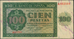 100 Pesetas. 21 De Noviembre De 1936. Banco De España, Burgos. Serie A. (Edifil 2017: 421). EBC. - Autres & Non Classés
