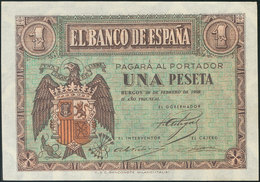 1 Peseta. 28 De Febrero De 1938. Serie A. (Edifil 427). SC. - Andere & Zonder Classificatie