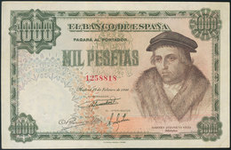 1000 Pesetas. 19 De Febrero De 1946. (doblez Vertical Y Leve Reparación) (Edifil 2017: 453). MBC. - Other & Unclassified