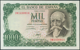 1000 Pesetas. 17 De Septiembre De 1971. Serie 3W. (Edifil 2017: 474c). SC. - Otros & Sin Clasificación