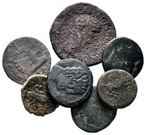 HISPANIA ANTIGUA. Lote Compuesto Por 7 Bronces Ibéricos E Ibero Romanos De Las Cecas Tole, Segia, Secobirices, Bolscan,  - Otros & Sin Clasificación