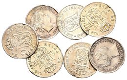 ISABEL II. Lote Compuesto Por 7 Monedas, 1 Real 1860 Barcelona, 10 Céntimos De Escudo 1865 Madrid, 10 Céntimos De Escudo - Autres & Non Classés