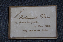 Menu Du Restaurant VERON à PARIS, Repas De Noces, Daté Du 29 AVRIL 1905. - Menükarten