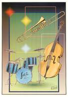 Illustrateurs - IIlustrateur C. Lamy - Enghien Les Bains - Musique Et Instruments - Jazz - Autographe - Signature - Andere & Zonder Classificatie