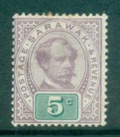 Sarawak 1888-97 Sir Charles Johnson Brooke 5c MH Lot82293 - Sarawak (...-1963)