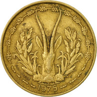 Monnaie, West African States, 25 Francs, 1975, Paris, TB+, Aluminum-Bronze, KM:5 - Costa De Marfil