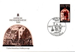 RDA. Entier Postal Avec Oblitération 1er Jour De 1988. Foire De Leipzig. - Buste - Usati