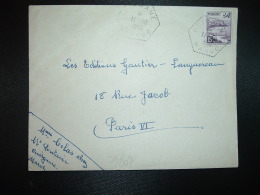 LETTRE TP 15F OBL. HEXAGONALE Tiretée 11-10 1953 OUIRGANE MAROC - Covers & Documents