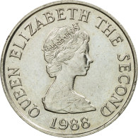 Monnaie, Jersey, Elizabeth II, 5 Pence, 1988, TTB, Copper-nickel, KM:56.1 - Jersey