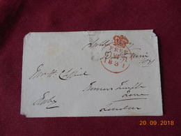 Devant De Lettre De 1831 A Destination De Londres En Provenance D Ecosse - ...-1840 Prephilately