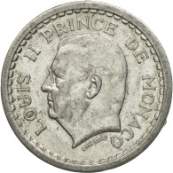 Monnaie, Monaco, Louis II, Franc, Undated (1943), Poissy, TTB, Aluminium, KM:120 - 1922-1949 Louis II