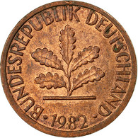 Monnaie, République Fédérale Allemande, Pfennig, 1982, Stuttgart, TB+, Copper - 1 Pfennig