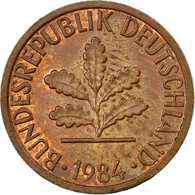 Monnaie, République Fédérale Allemande, Pfennig, 1984, Stuttgart, TB+, Copper - 1 Pfennig