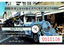 Ticket Du Petit Train De Pau - Europe