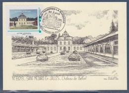 Château De Belfort Saint Médard En Jalles Gironde 50 Ans Club Philatélique La Marianne 15-16.9.18 Cadre Philaposte LV - Lettres & Documents