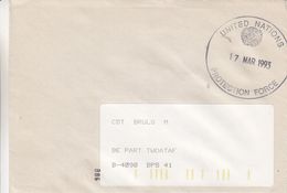 Nations Unies - Lettre De 1993 - Oblit Unites Nations Protection Force - Exp Vers La Belgique - BPS 41 - Lettres & Documents