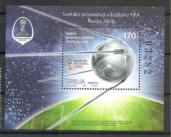 SERBIA 2018,SPORT,SOCCER,WORLD CUP RUSSIA 2018,FIFA,BLOCK,,,MNH - 2018 – Russia