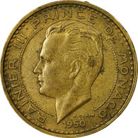 Monnaie, Monaco, Rainier III, 50 Francs, Cinquante, 1950, TB+, Aluminum-Bronze - 1949-1956 Old Francs