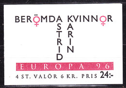 Europa Cept 1996 Sweden Booklet  ** Mnh (40666D) - 1996