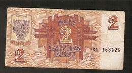 T. Latvia 2 Rubel Rubli Roubles 1992 Ser. RA 168426 - Letland