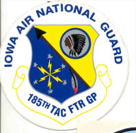 IOWA-AIR-NATIONAL-GUARD-174TH TACTICAL FIGHTER SQUADRON-STICKER-AUTOCOLLANT-ORIGINAL-RARE-NOT USED-PERFECT CONDITION ! - Aviation