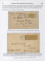 Canada - Stempel: 1896/1902, THE MACHINE CANCELLATIONS OF CANADA, Extraordinary Collection Of Apprx. - Postal History