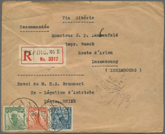 China: 1920/39, Covers (11 Inc. 3 Registered And One Incoming 1939 From Germany), Inc. 1929 Register - 1912-1949 République