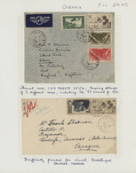 Französisch-Ozeanien: 1892/1958, 24 Items, Thereof 11 Different Stationery Cards, 12 Letters To Fore - Briefe U. Dokumente