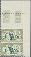 Französische Gebiete In Der Antarktis: 1956, Emperor Penguin Airmail Set Of Two (50fr. And 100fr.) I - Covers & Documents