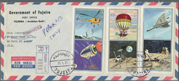 Fudschaira / Fujeira: 1970/1972, Group Of Ten Registered Airmail Covers With Attractive Frankings To - Fudschaira