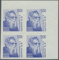 Indien: 2008/2009 (ca.), Definitives "Famous Persons", Lot Of Eight Imperforate Blocks Of Four, Unmo - 1852 Sind Province