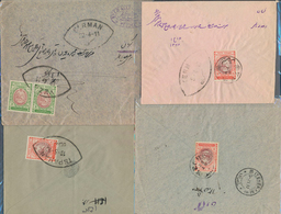 Iran: 1910-20 Ca., 13 Covers Franked With Coat-of-arms Issue, Different Postmarks And Destinations, - Irán