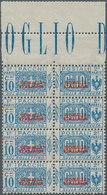 Italienisch-Somaliland - Paketmarken: 1926, Italy Parcel Stamp 10c. Blue With UNISSUED RED Overprint - Somalie