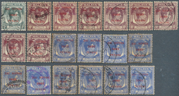 Japanische Besetzung  WK II - Malaya: Penang, 1942, 91 Used Copies Ex-1 C./15 C. With Ovpt. T13, Inc - Maleisië (1964-...)