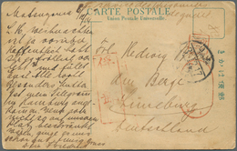 Lagerpost Tsingtau: Matsuyama, 1914/17, Covers (4, One W. Contents: Acknowledgment Of Parcel), And M - Deutsche Post In China