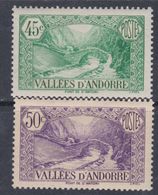 Andorre N° 63 / 64 X Paysages, Partie De Série : Les 2 Valeurs Trace De Charnière Sinon TB - Unused Stamps