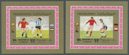 Jemen: 1980, Football World Championship Argentina Set Of Eight Different Imperforate Special Miniat - Yémen