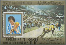 Jemen: 1980, WINNERS Of Football World Championship Argentina 1978 Perf. Miniature Sheet 225f. 'foot - Yémen