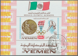 Jemen - Königreich: 1968, Summer OLYMPICS Mexico City 'Gold Medallists' Two Imperf. Miniature Sheets - Yemen