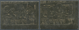 Jemen - Königreich: 1969/1970, Space GOLD/SILVER ISSUES, U/m Assortment Of Eight Stamps And 33 Souve - Yemen