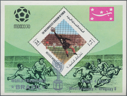 Jemen - Königreich: 1970, Winners Of The Football World Championship Mexico Imperf. Miniature Sheets - Yémen