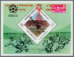 Jemen - Königreich: 1970, Winners Of The Football World Championship Mexico Imperf. Miniature Sheet - Yemen