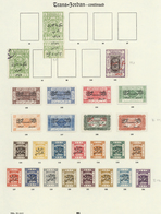 Jordanien: 1920-33 Transjordan Collection Of 100+ Stamps Incl. Postage Dues, Mounted Mint Except A F - Jordan