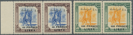 Libyen: 1951, Mounted Warrior Two Different Optd. Stamps In Different Quantities Incl. 48fr. On 50m. - Libye
